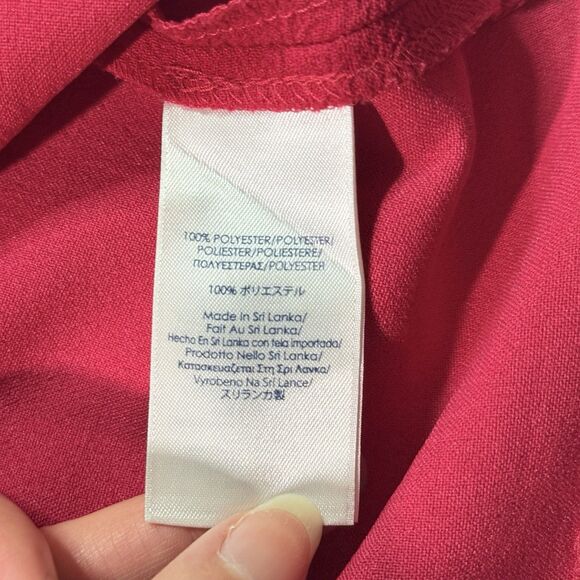 Chaps Ralph Lauren Cherry Red Sleeveless Midi Fit & Flare Zip Close Dress Size 6 - Picture 5 of 10